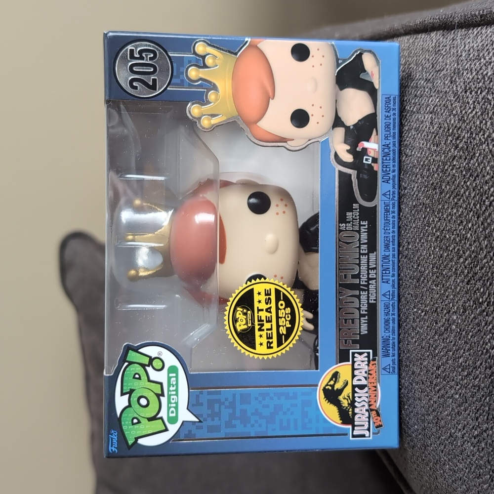 Funko Pop NFT Exclusive Jurassic Park Freddy Funko as Dr Ian Malcolm